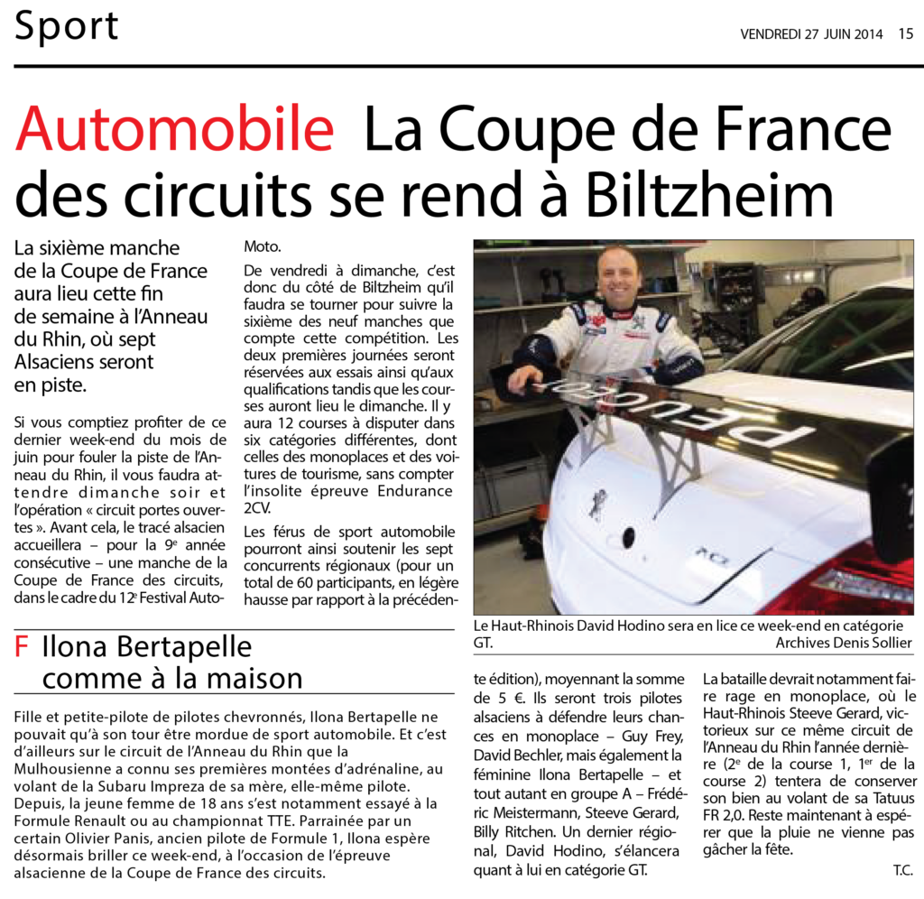 Article La coupe de France des circuits se rend à Blitzheim